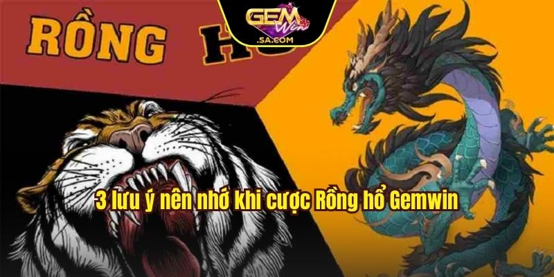 3 lưu ý nên nhớ khi cược Rồng hổ Gemwin