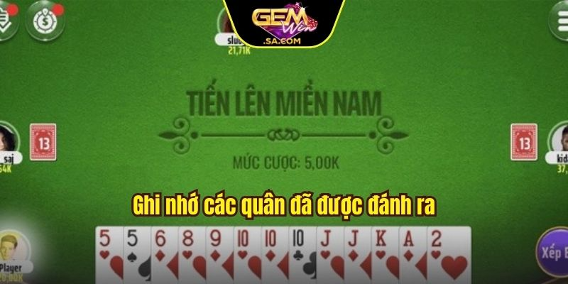 Ghi nhớ các quân đã được đánh ra