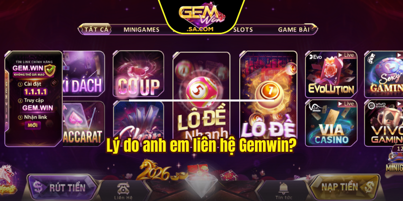 Lý do anh em liên hệ Gemwin?